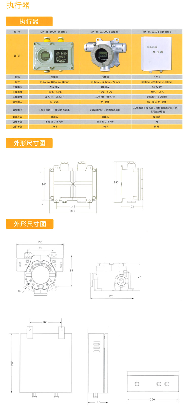 可燃气体报警器执行器